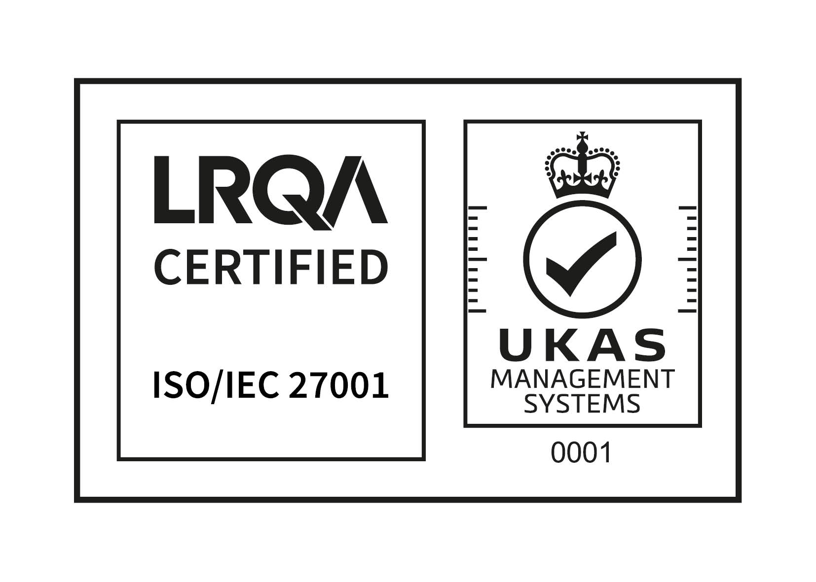 UKAS and ISO IEC certified logo