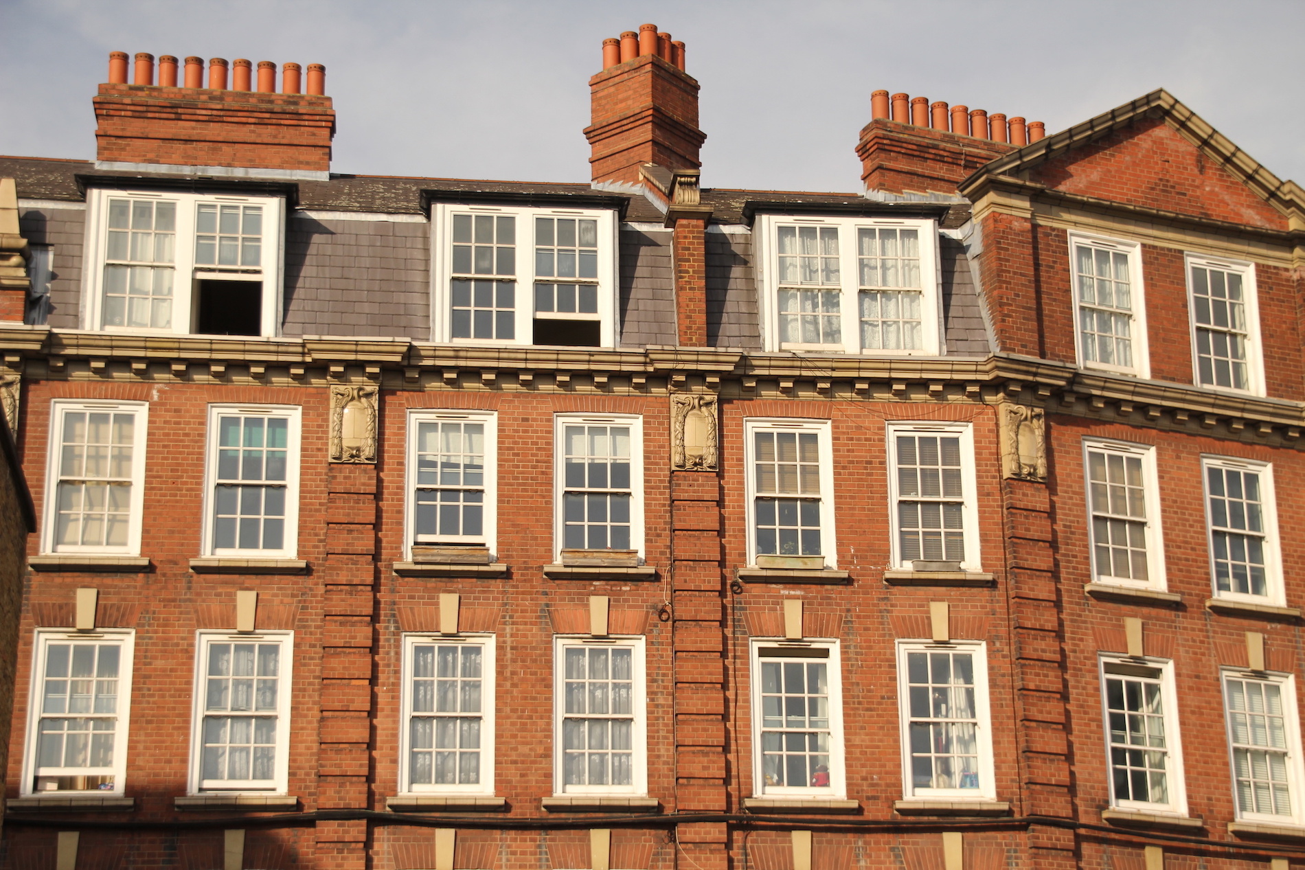 Victorian style apartment block in London