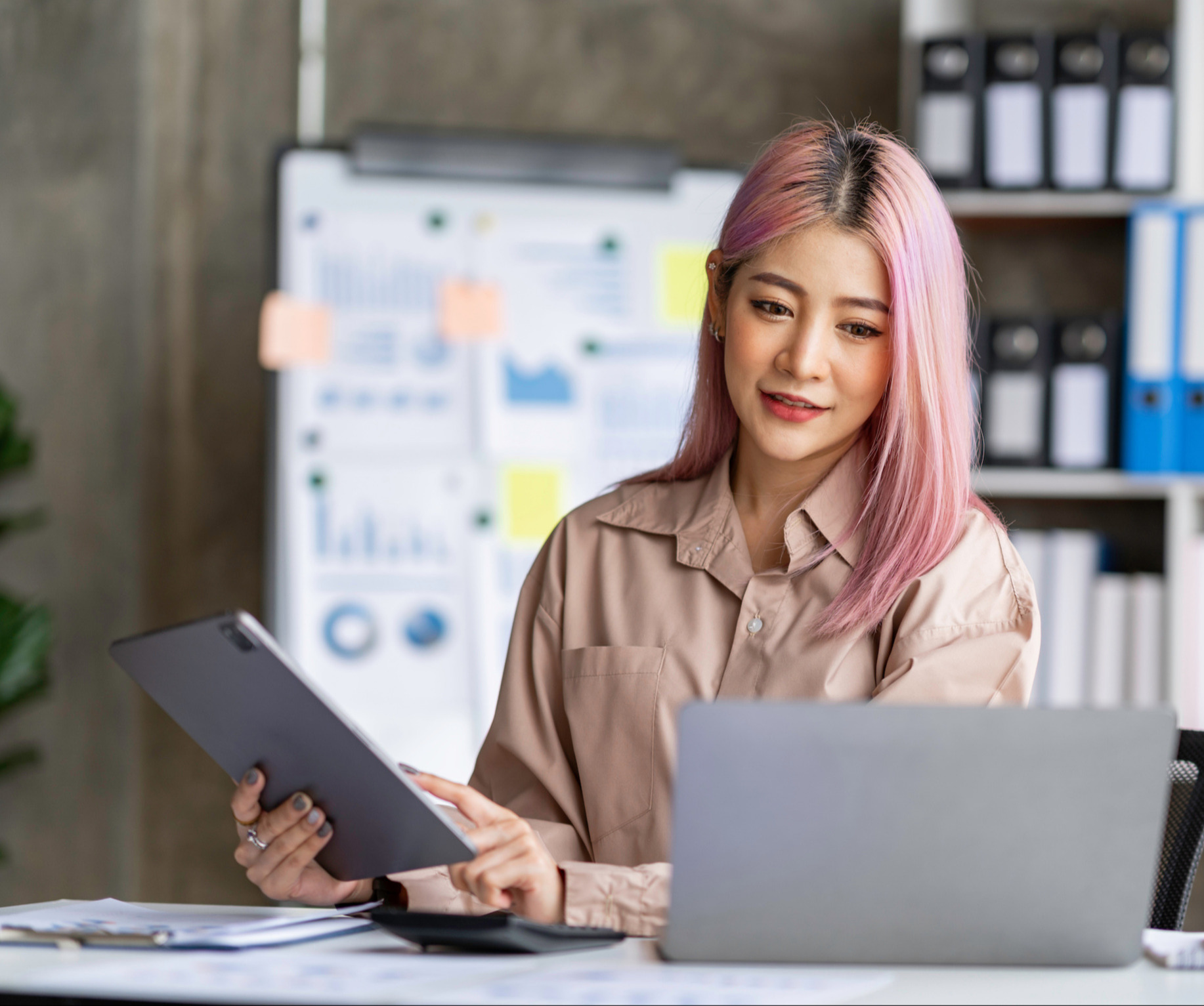 Asian businesswoman in an office