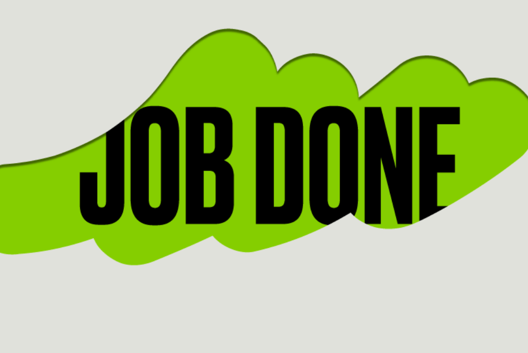 Job done in green gesture