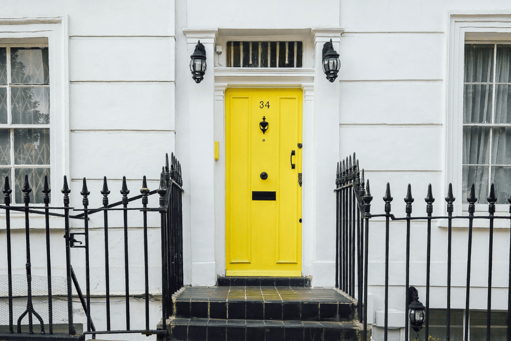Yellow front door